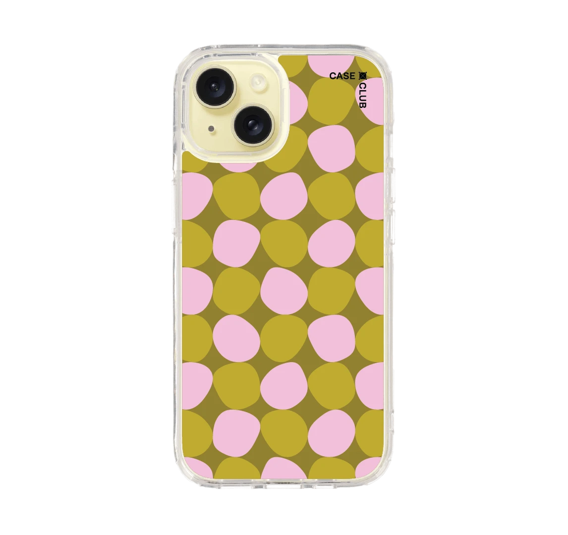 ลาย dot ลายจุดชมพูเขียว